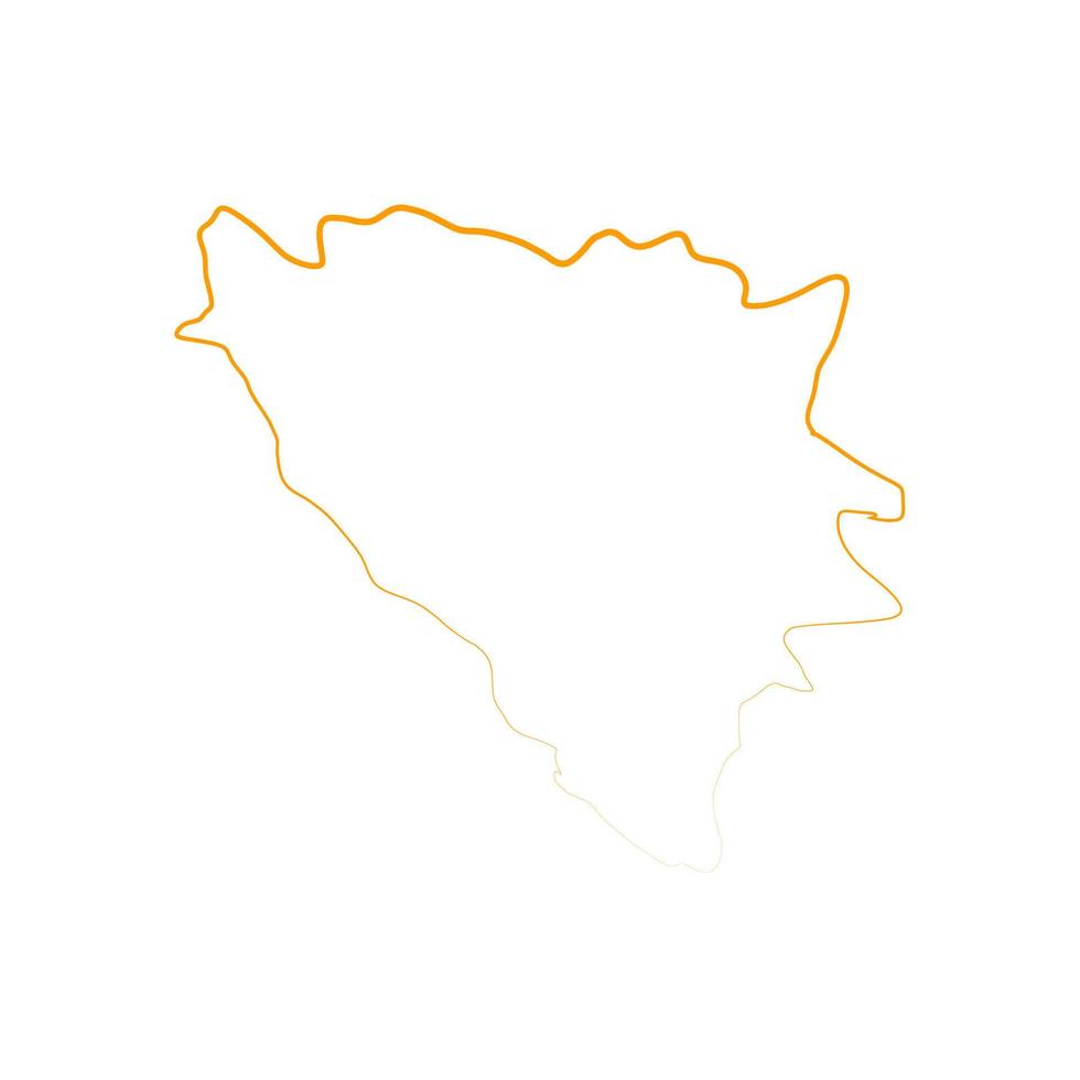 mapa ilustrado de bosnia vector