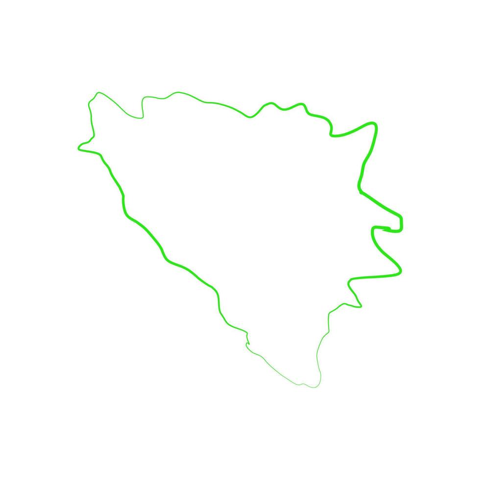 mapa ilustrado de bosnia vector