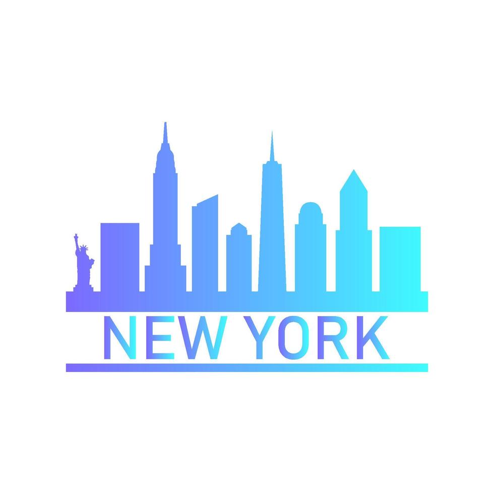 New york skyline illustrated vector