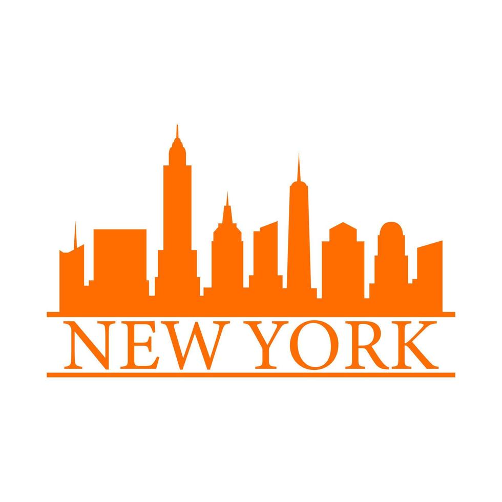 New york skyline illustrated vector