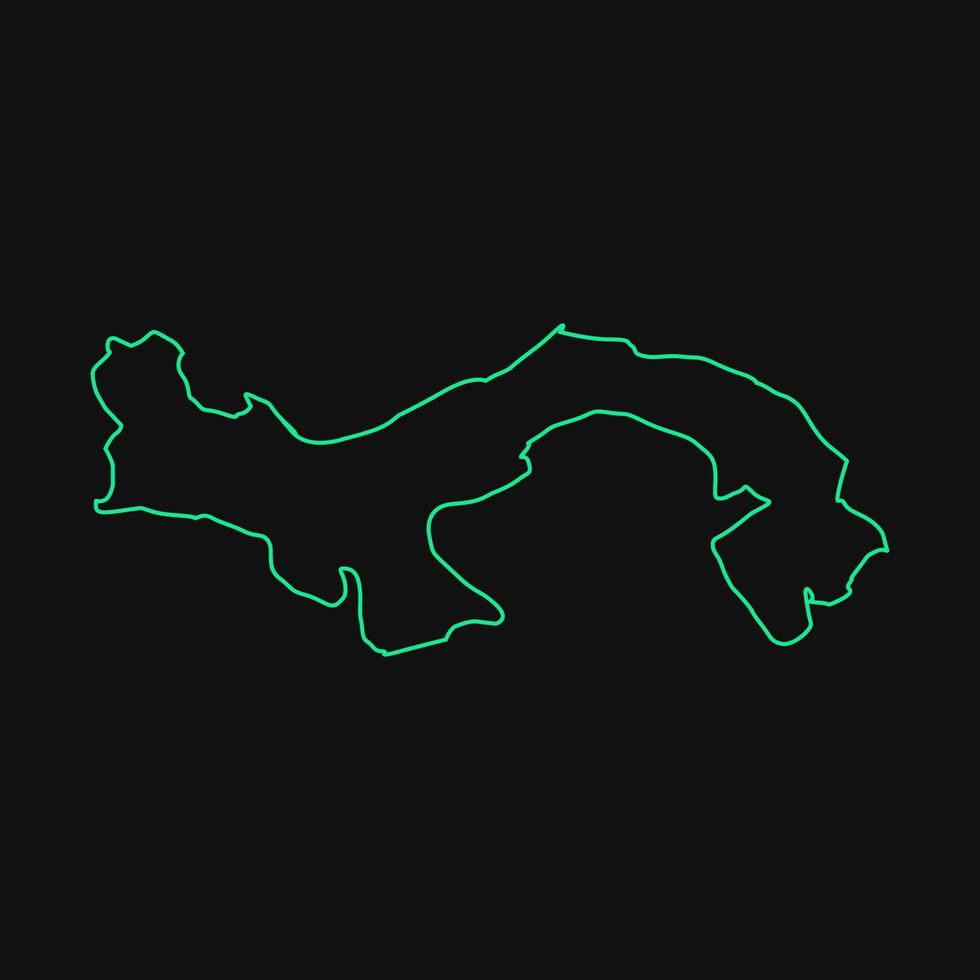 Illustrated panama map vector