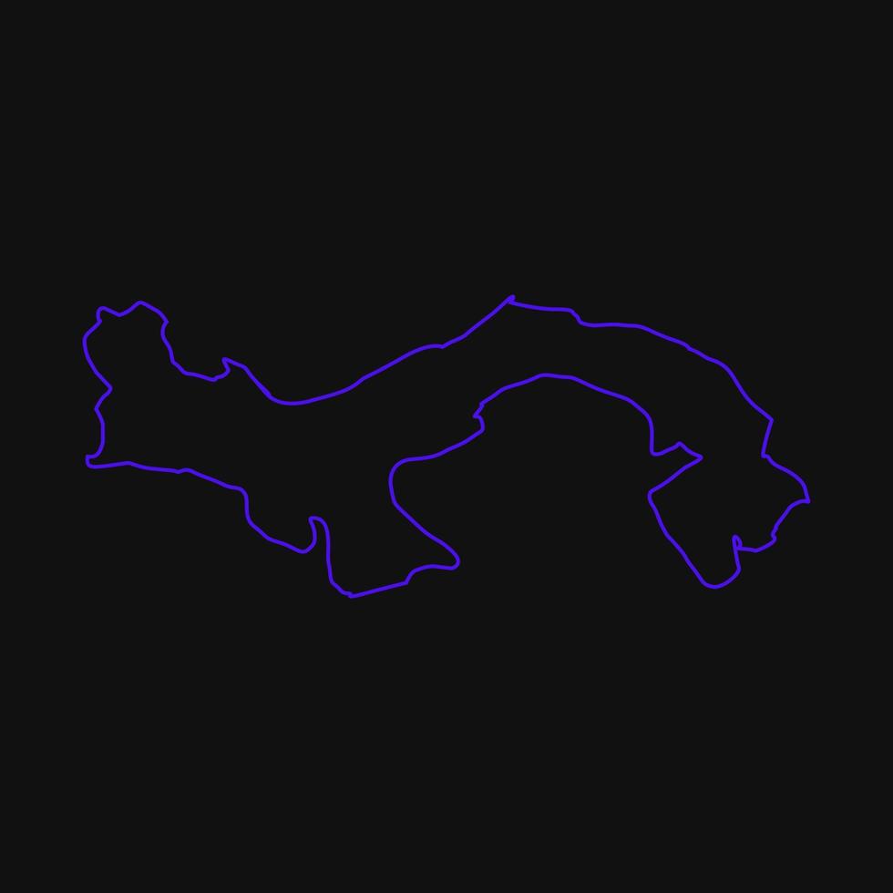 mapa ilustrado de panamá vector