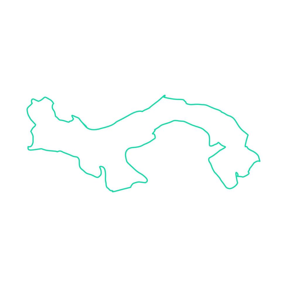 mapa ilustrado de panamá vector