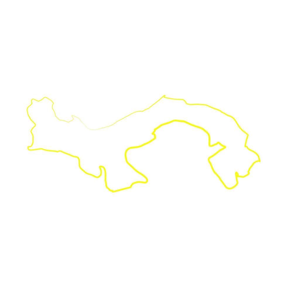 mapa ilustrado de panamá vector