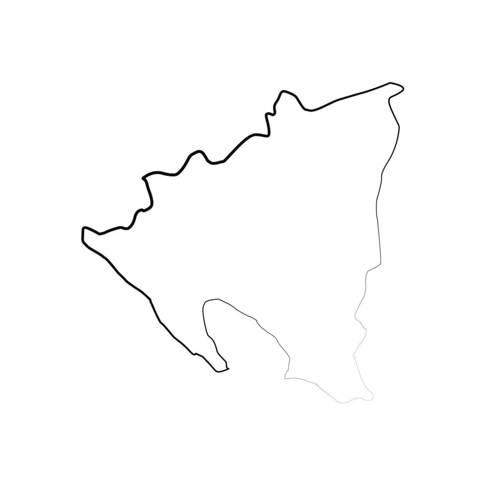 nicaragua mapa ilustrado vector