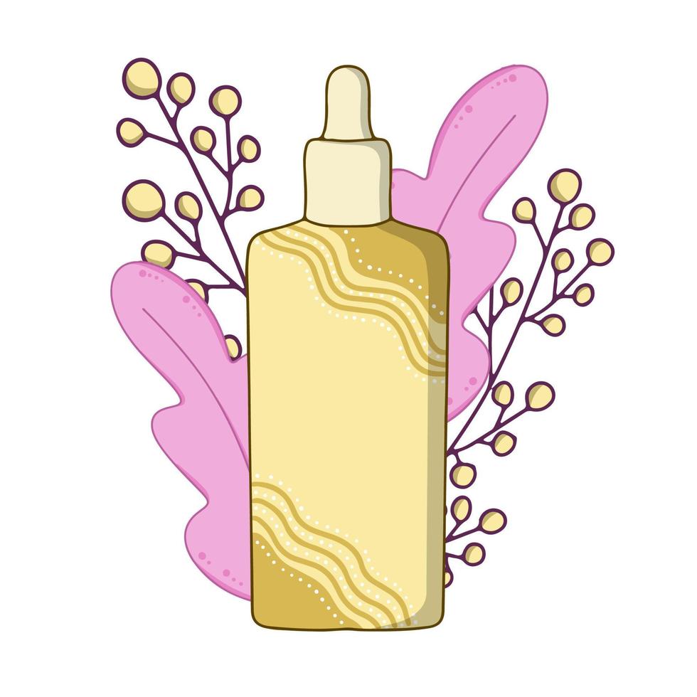 Hair care products. A bottle of oil, conditioner, shampoo for hair.  Isolated object on a white background. Vector illustration 8698711 Vector  Art at Vecteezy
