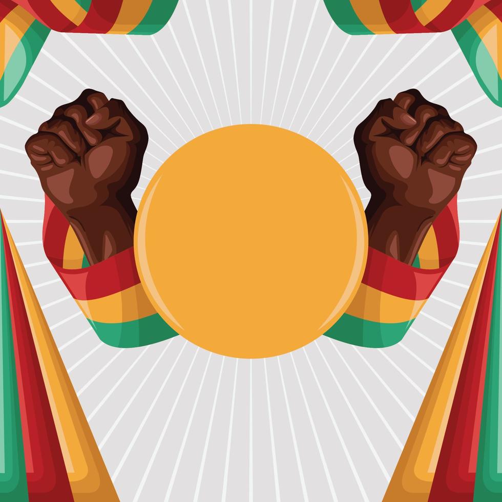 Juneteenth African Day Festivity Background vector