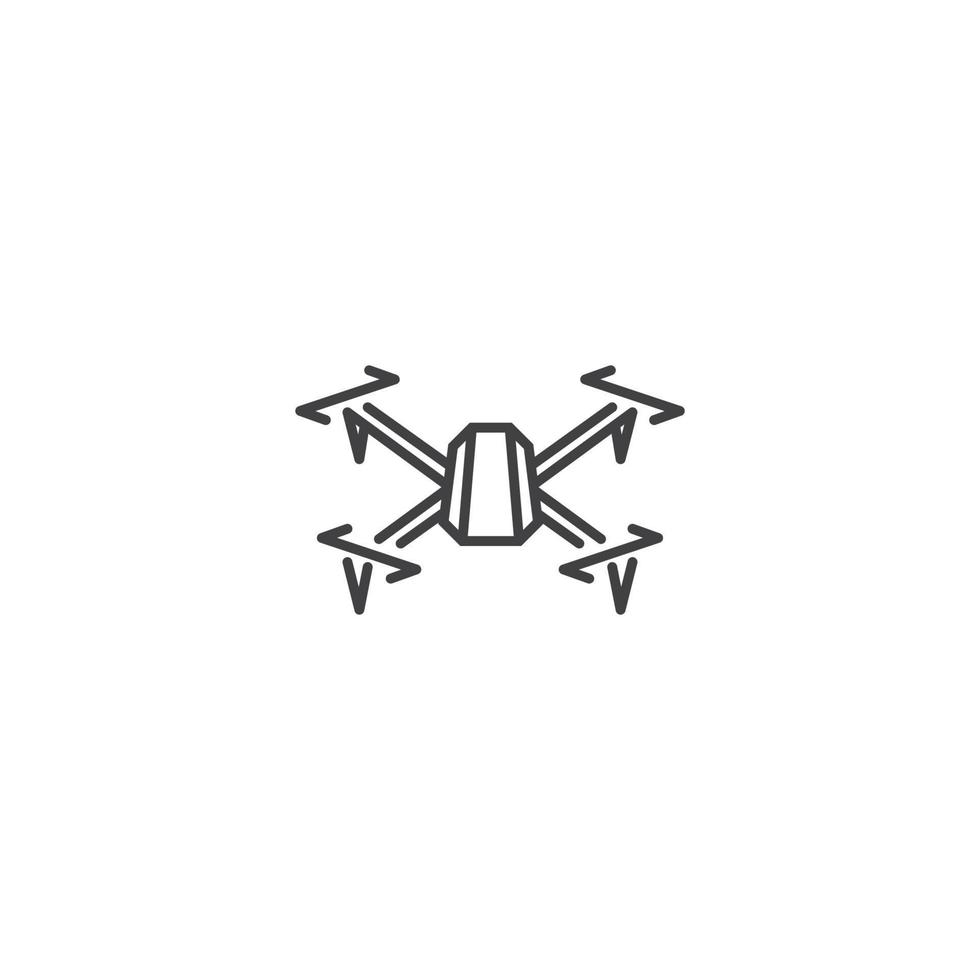 dron, cuadricóptero. plantilla de icono de logotipo vectorial vector