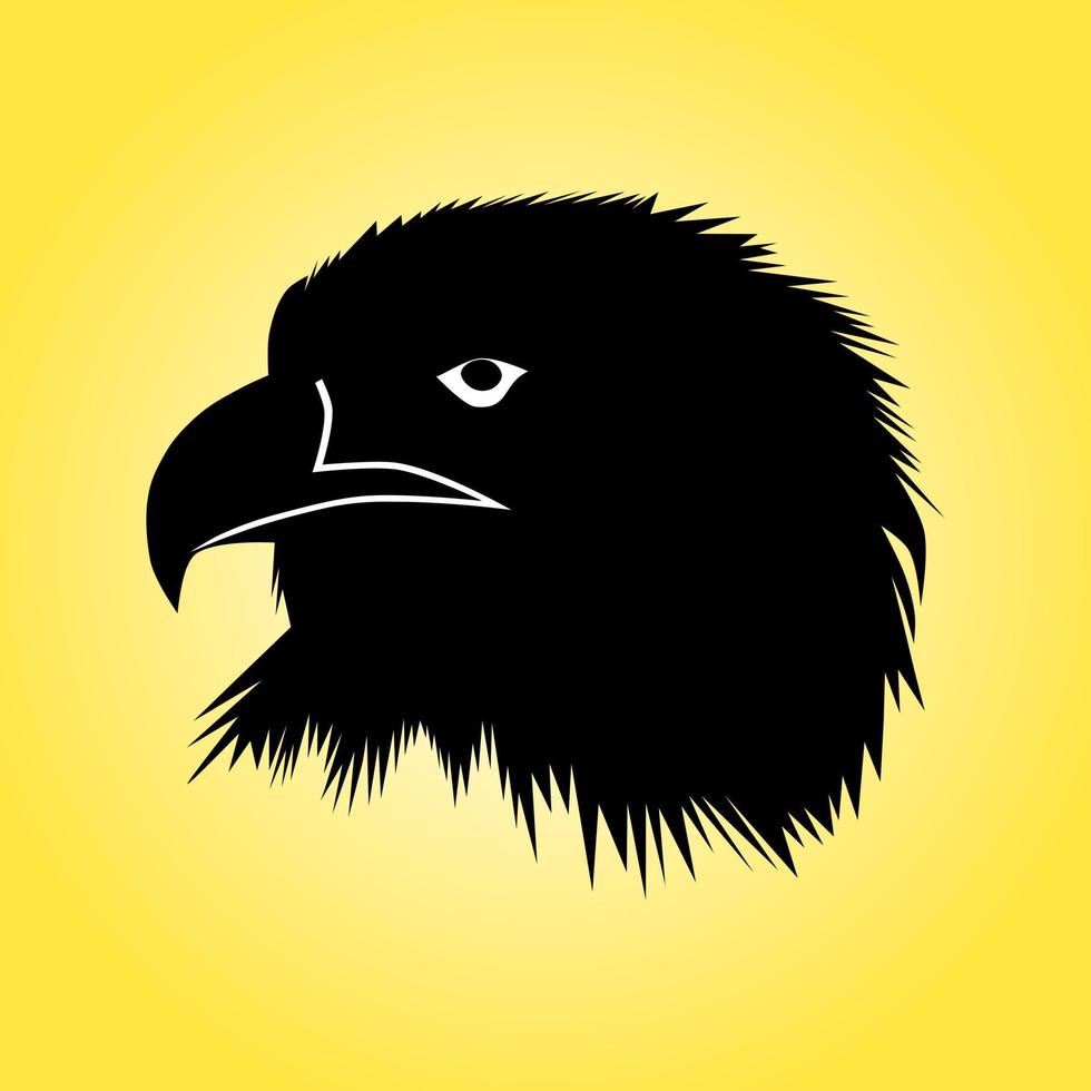 Eagle head silhouette vector illustration.