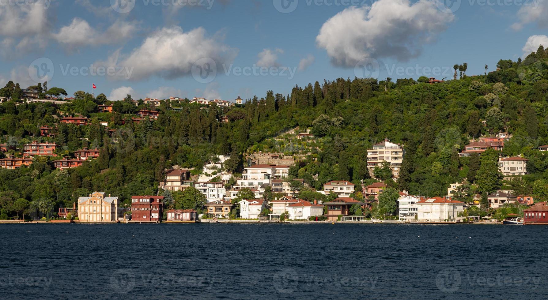Buildings in Bosphorus Strait Side of Istanbul, Turkey photo