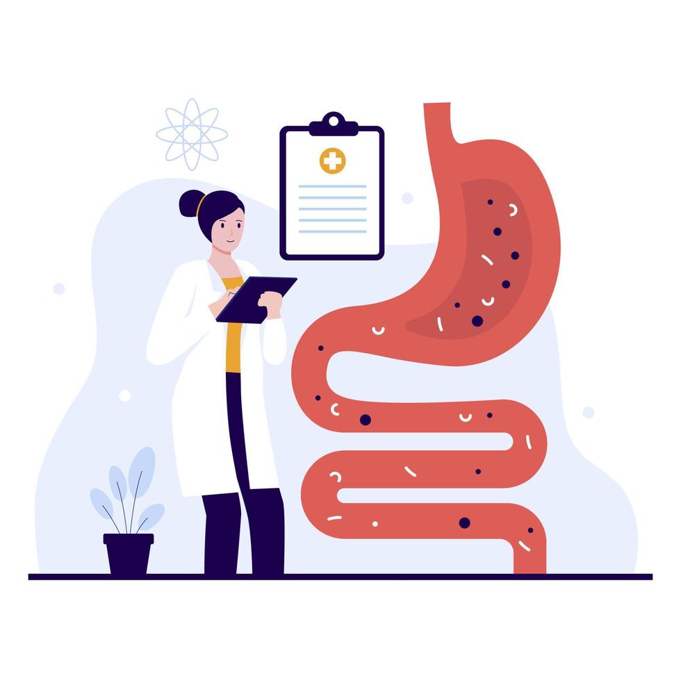 Digestive system illustration concept design vector
