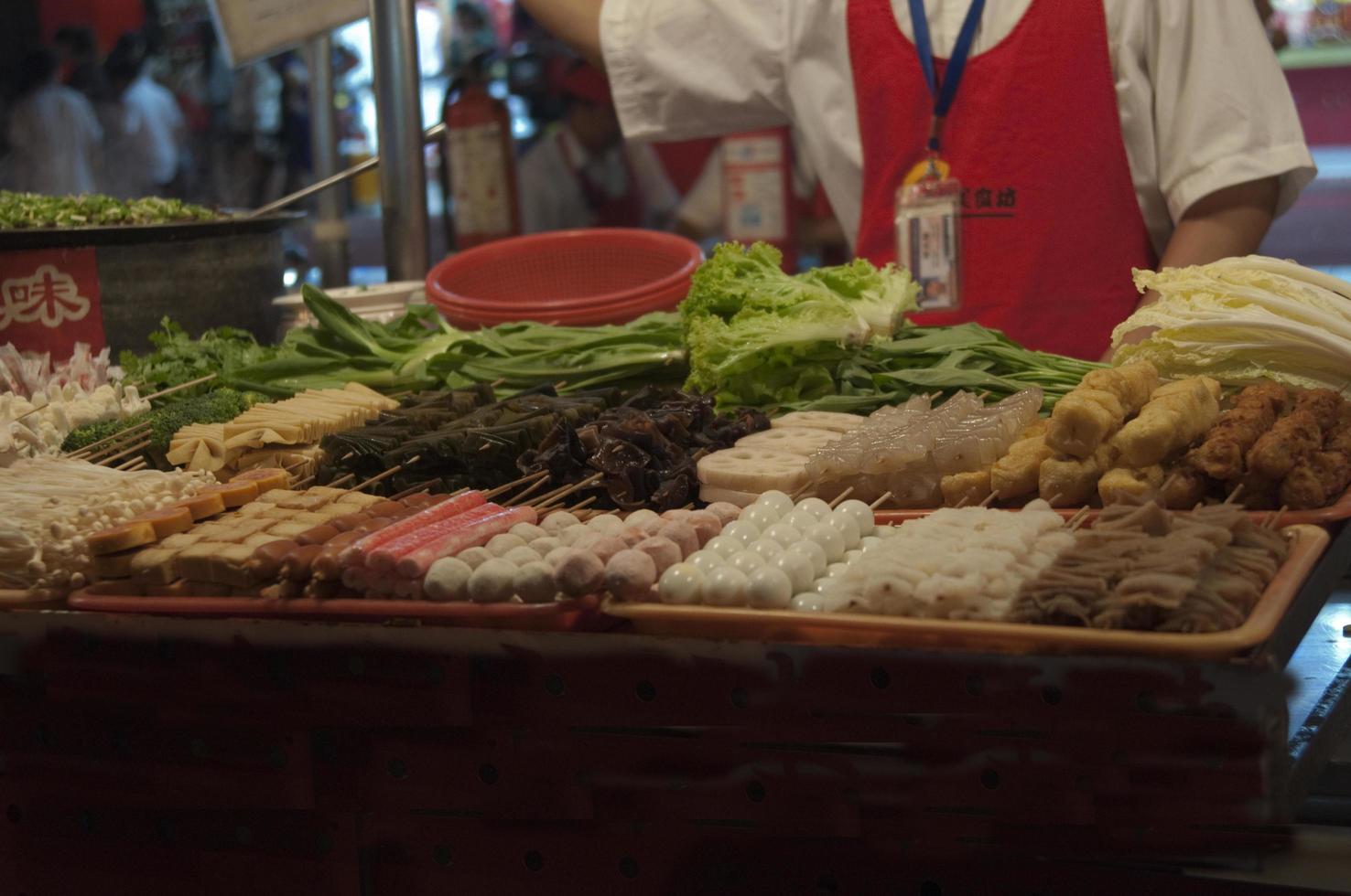 Food street market in Beijing. photo