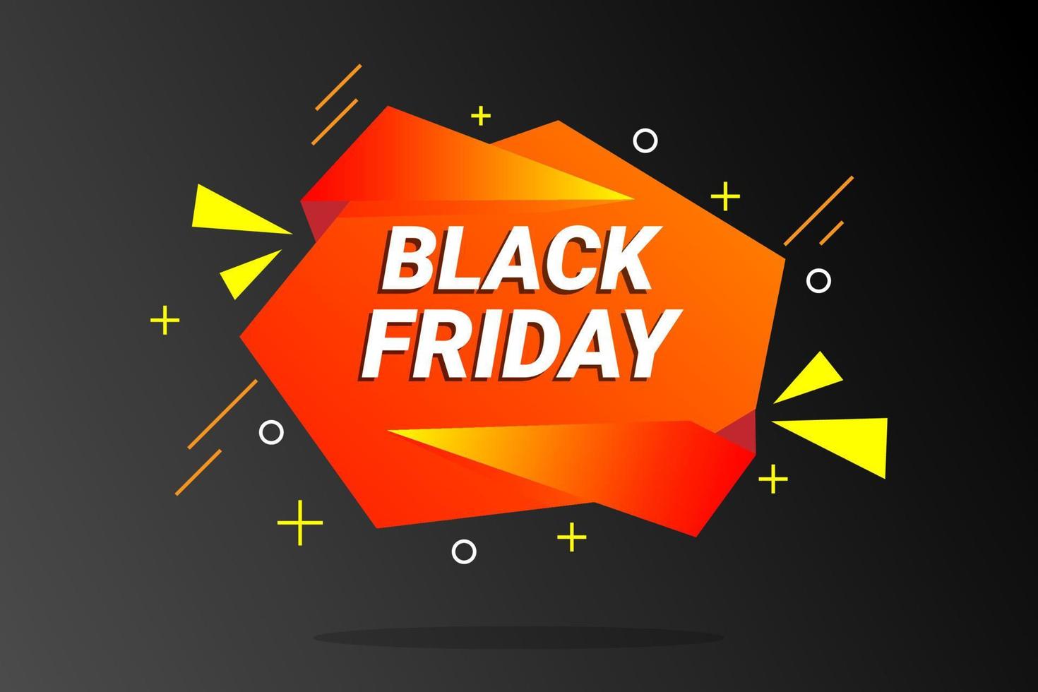 black friday promotion banner geometric design vector