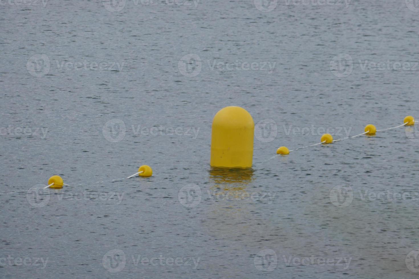 Line of Yellow Buoys photo