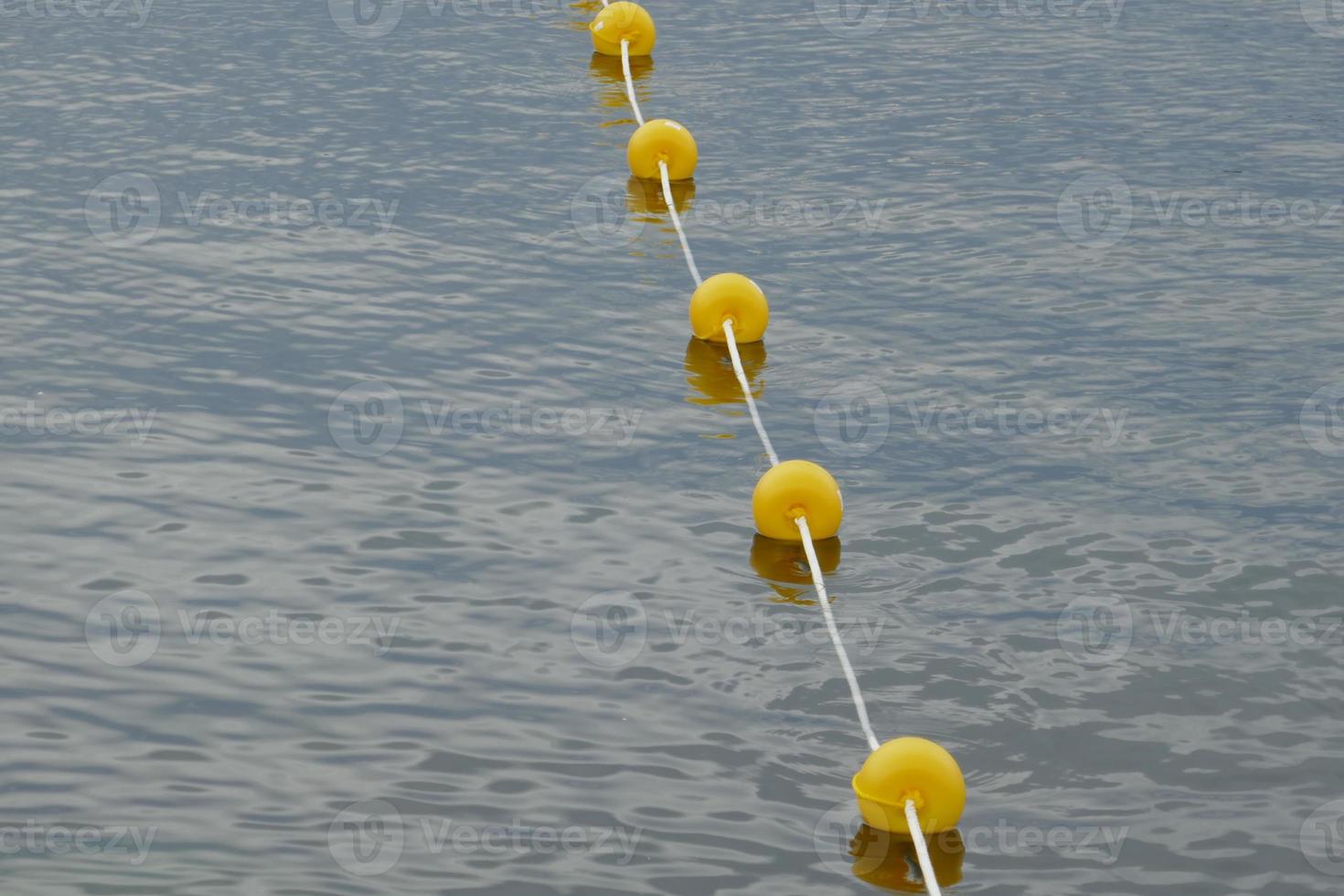 Line of Yellow Buoys photo