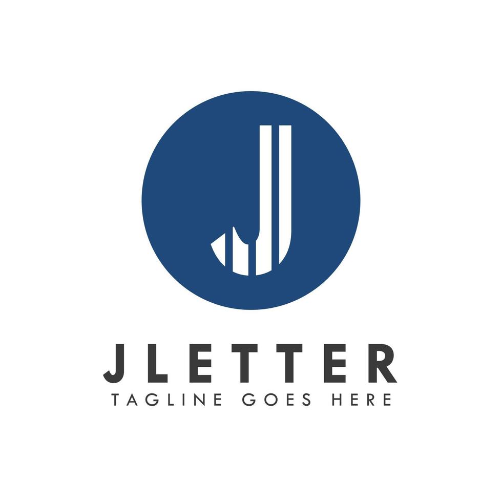 diseño de logotipo e icono de letra j del alfabeto vector