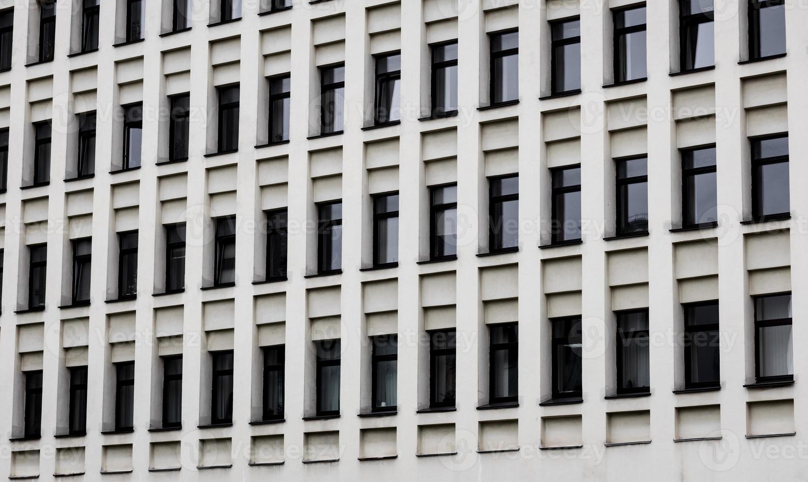 office building made of concrete blocks photo