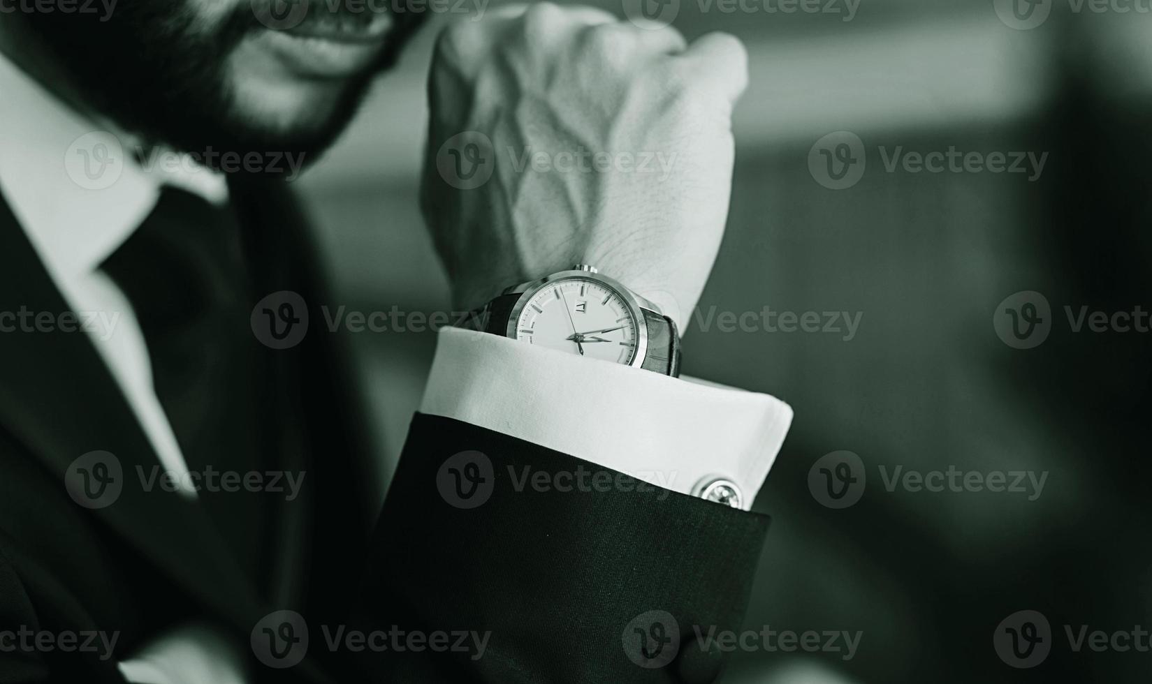 businessman with classic watch photo