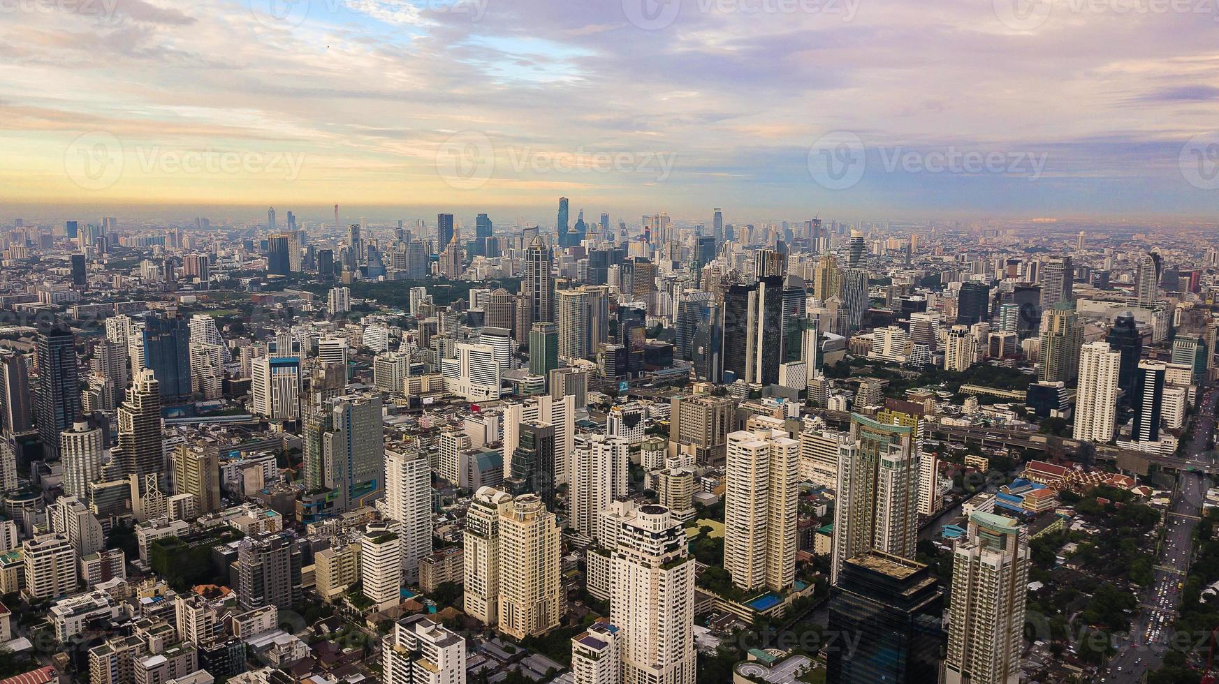 An aerial view of city photo