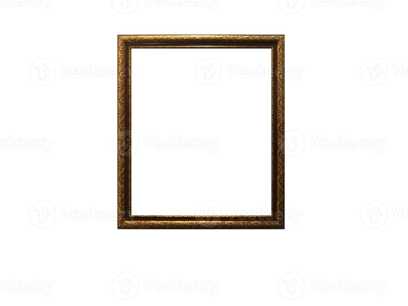 Wooden Photo Frame vintage frame decorations Isolated Background Clipping path