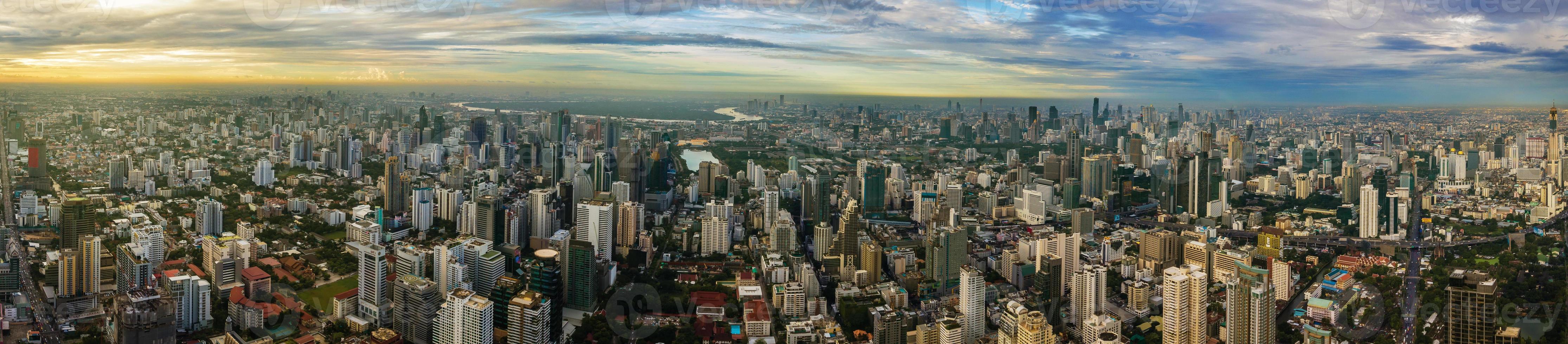 An aerial view of city photo