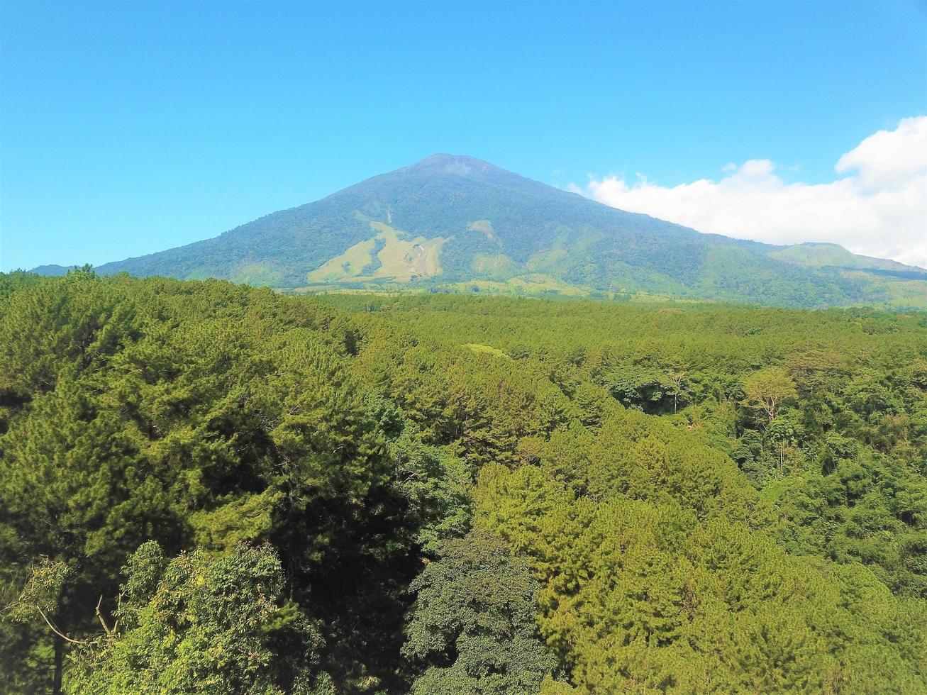 Beautiful aerial view- Mountain agricultural tourism, in West Java-Indonesia photo