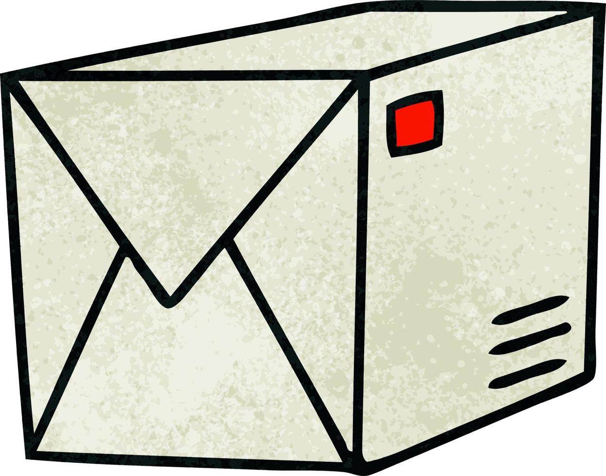 quirky hand drawn cartoon parcel vector