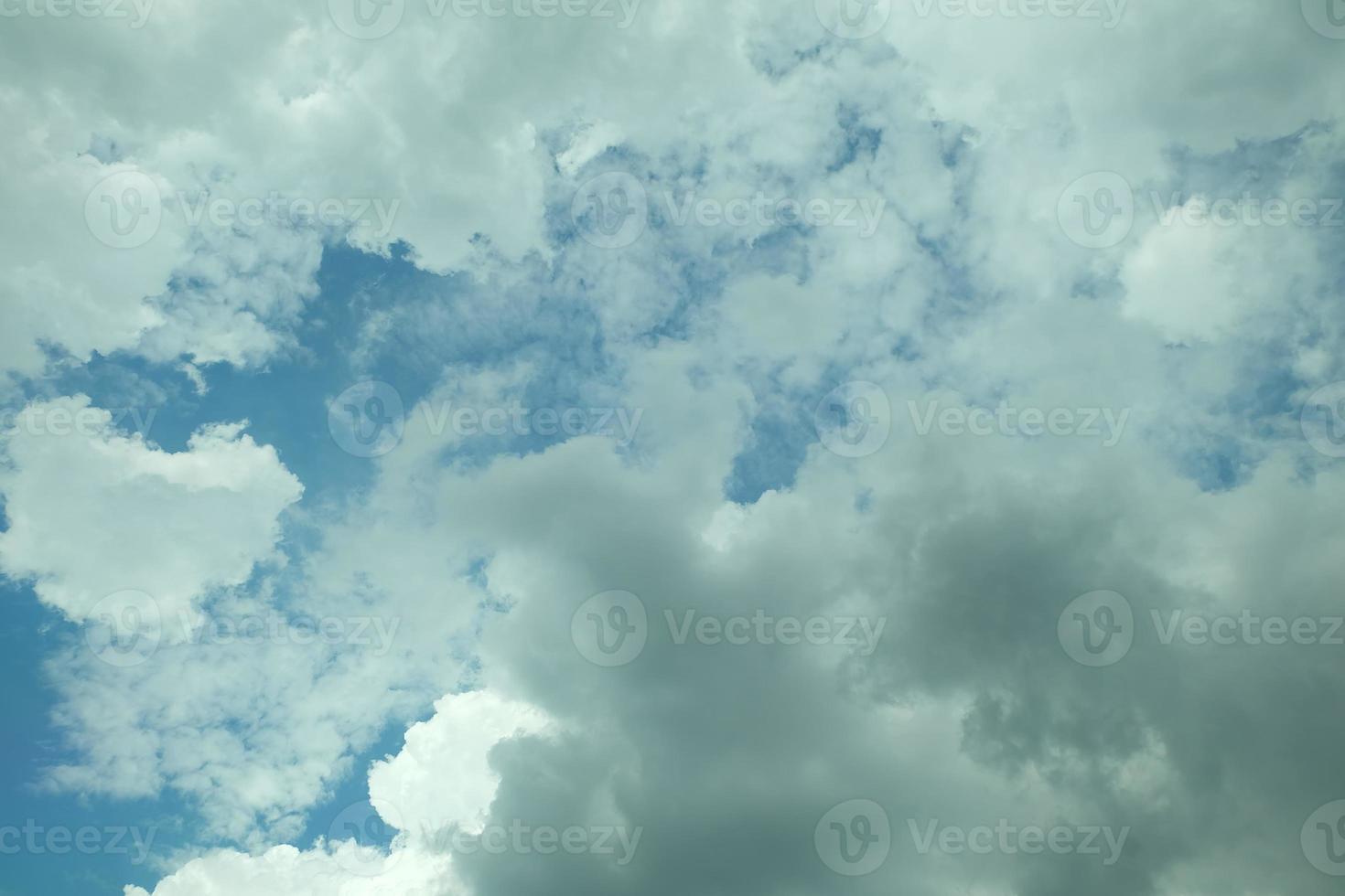Blue sky with beautiful clouds. Blue sky background. photo