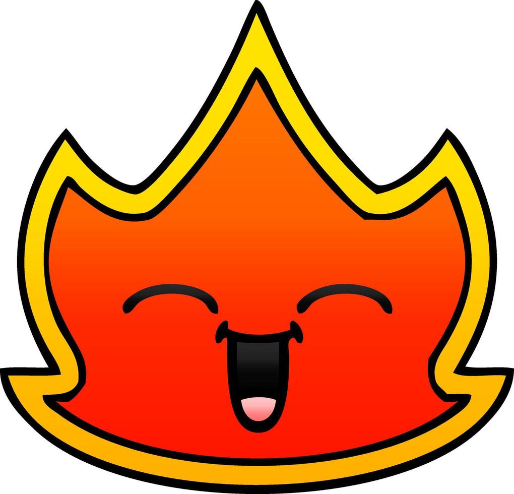 gradient shaded cartoon fire vector