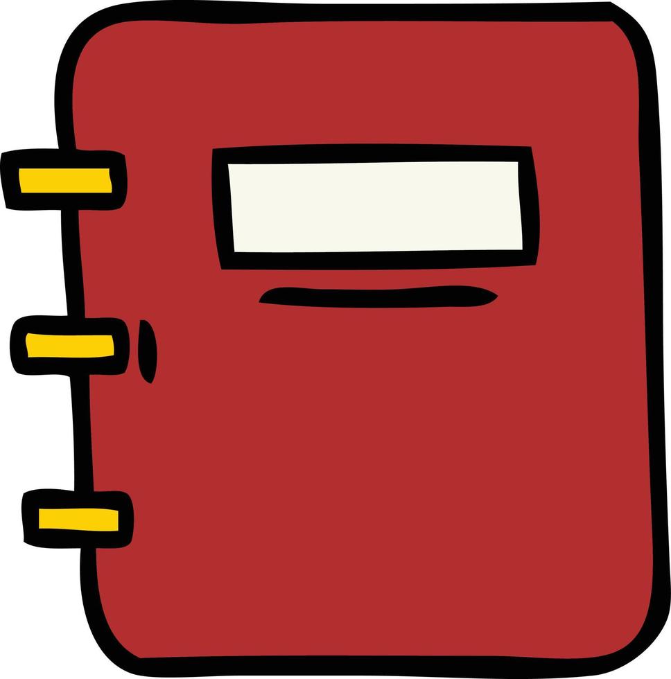 cute cartoon note book vector