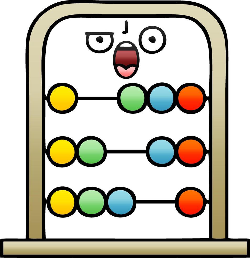 gradient shaded cartoon abacus vector