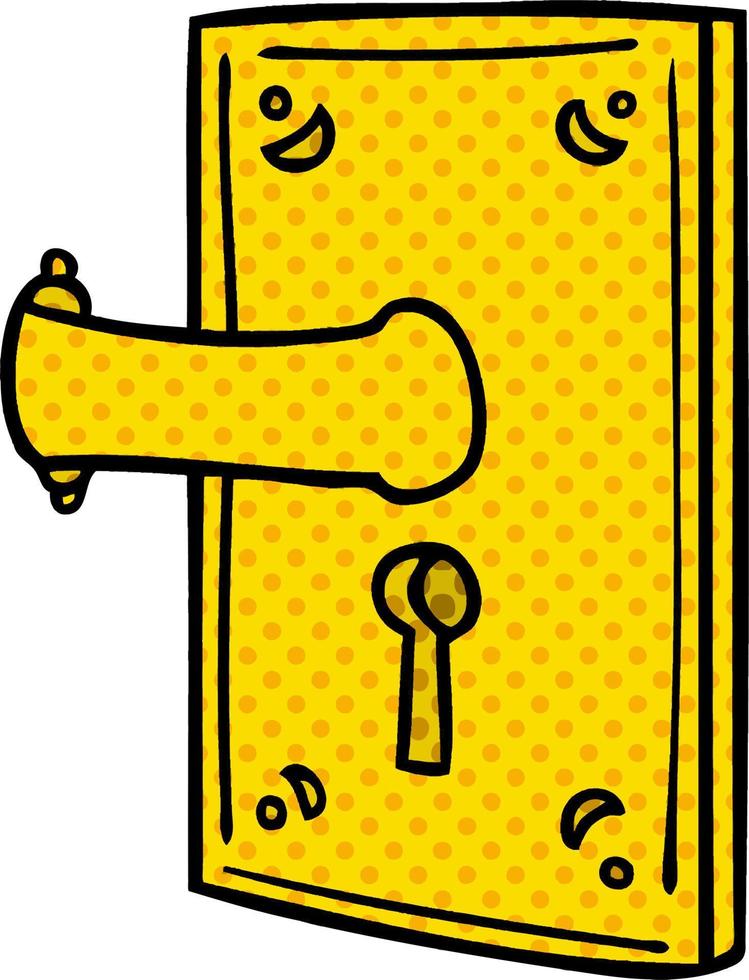 cartoon doodle of a door handle vector