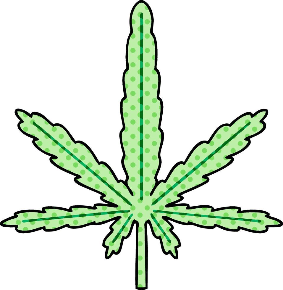 quirky comic book style cartoon marijuana vector