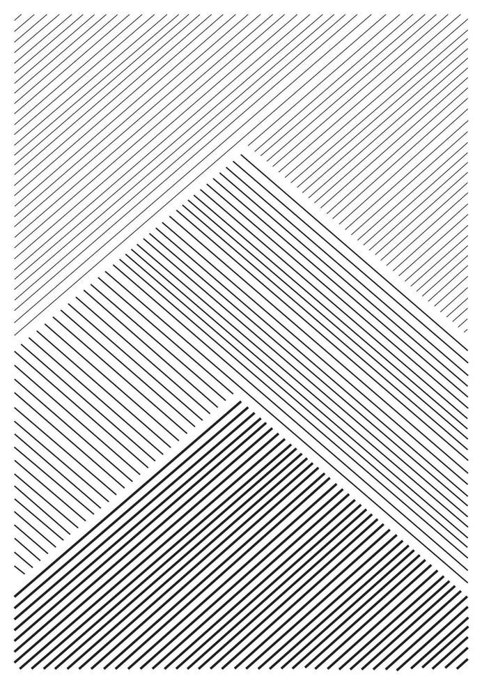 diseño de líneas vectoriales triangulares geométricas, rayas vectoriales en blanco y negro vector