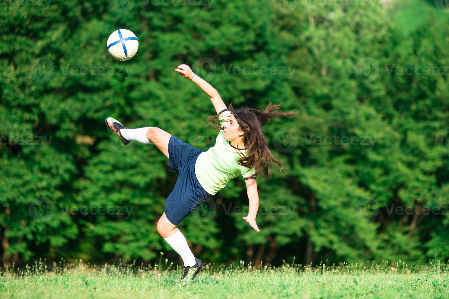 Woman footballer in Italy photo