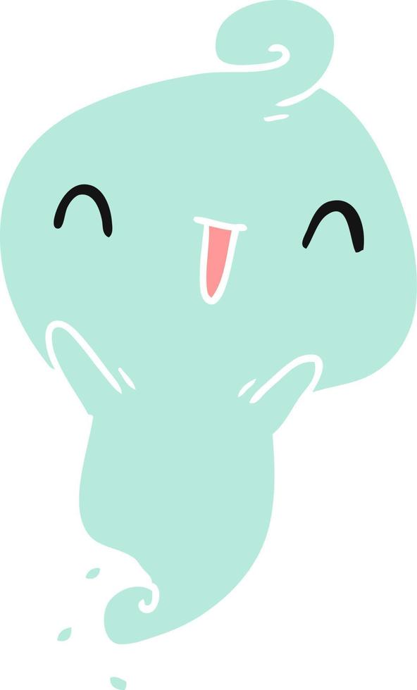 dibujos animados kawaii lindo fantasma muerto vector