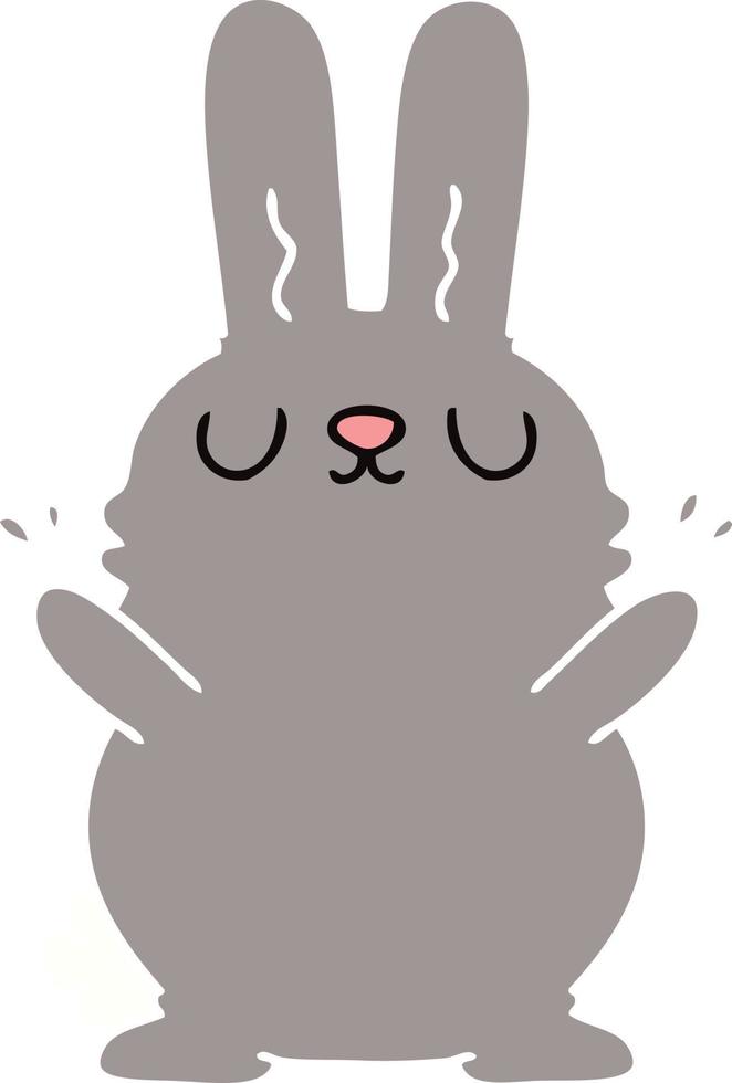 quirky hand drawn cartoon rabbit vector