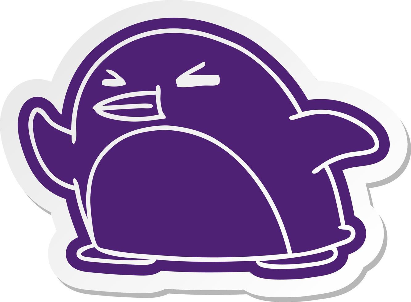 cartoon sticker kawaii of a cute penguin vector
