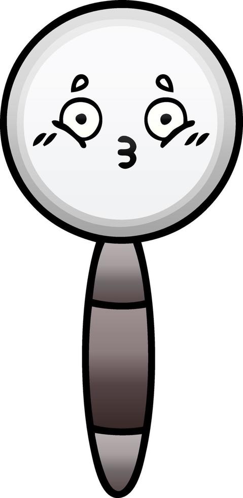 gradient shaded cartoon magnifying glass vector