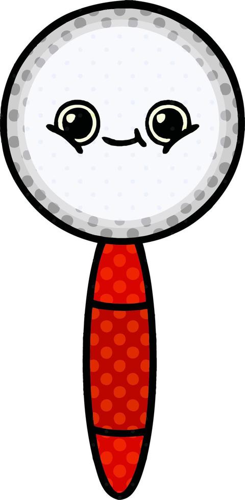 comic book style cartoon magnifying glass vector