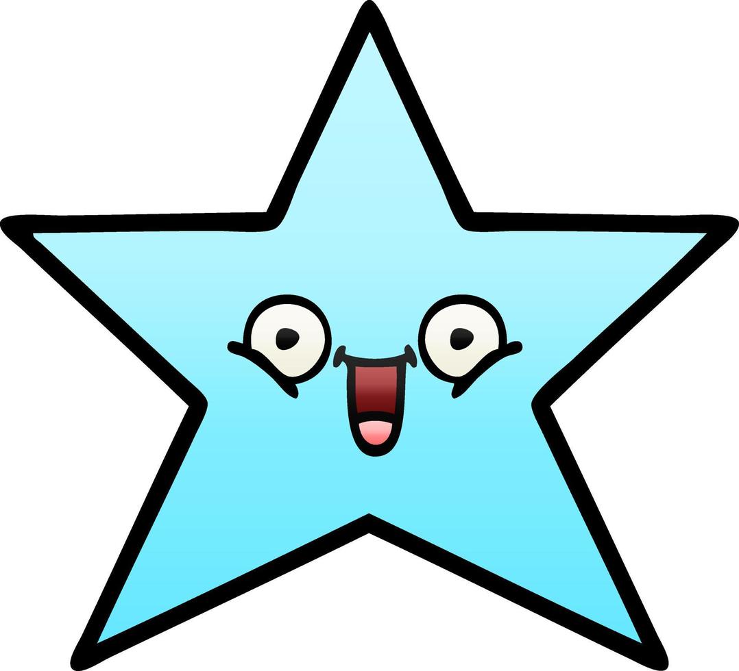 gradient shaded cartoon star fish vector