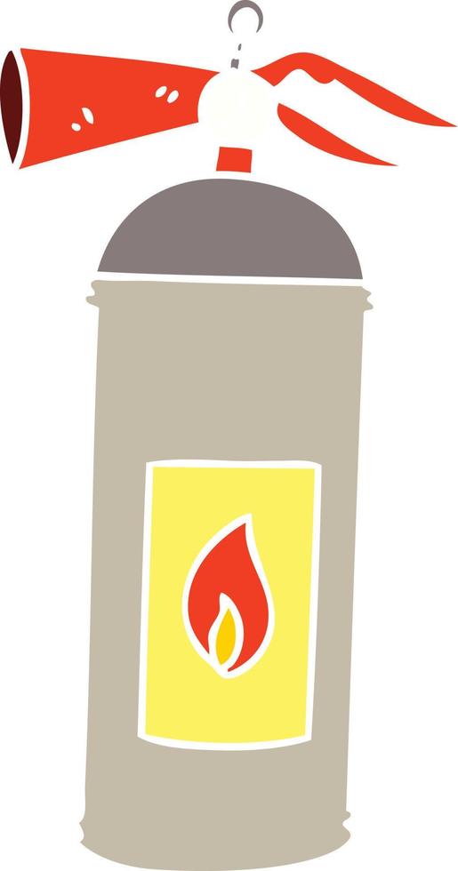 quirky hand drawn cartoon fire extinguisher vector