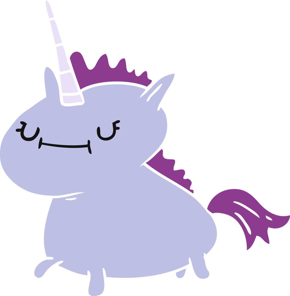 cartoon doodle of a magical unicorn vector