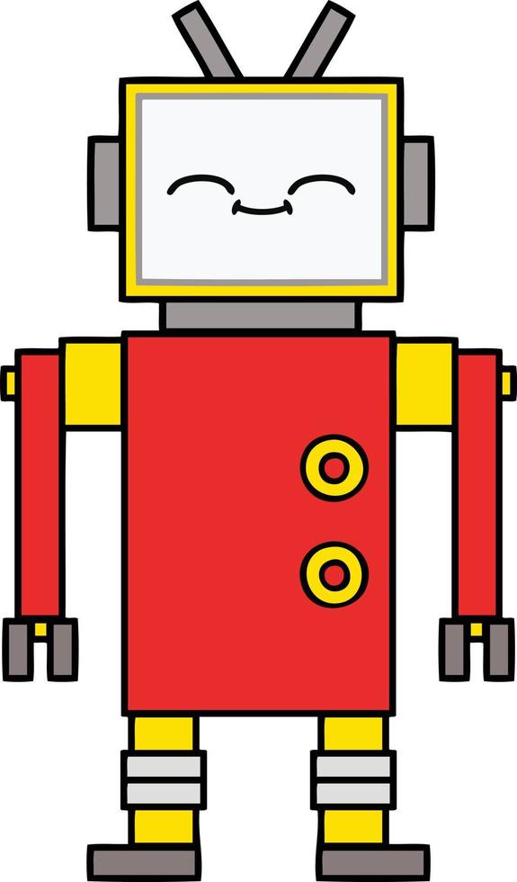 cute cartoon robot vector