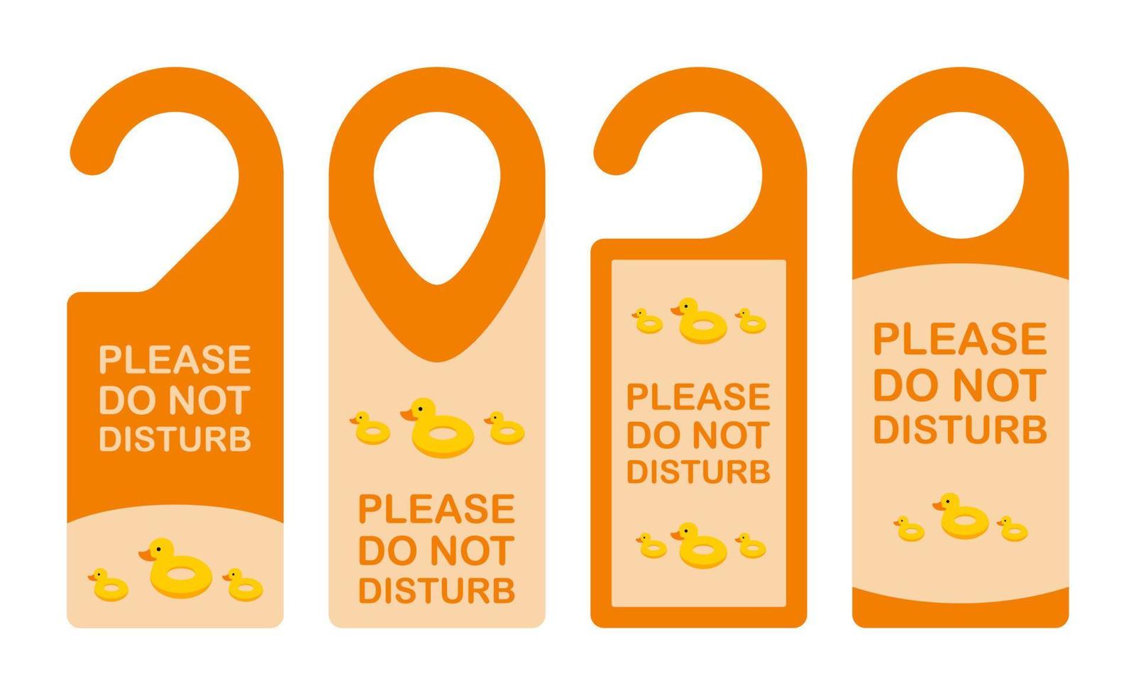 Hotel hanger sign with Inflatable Duck vector