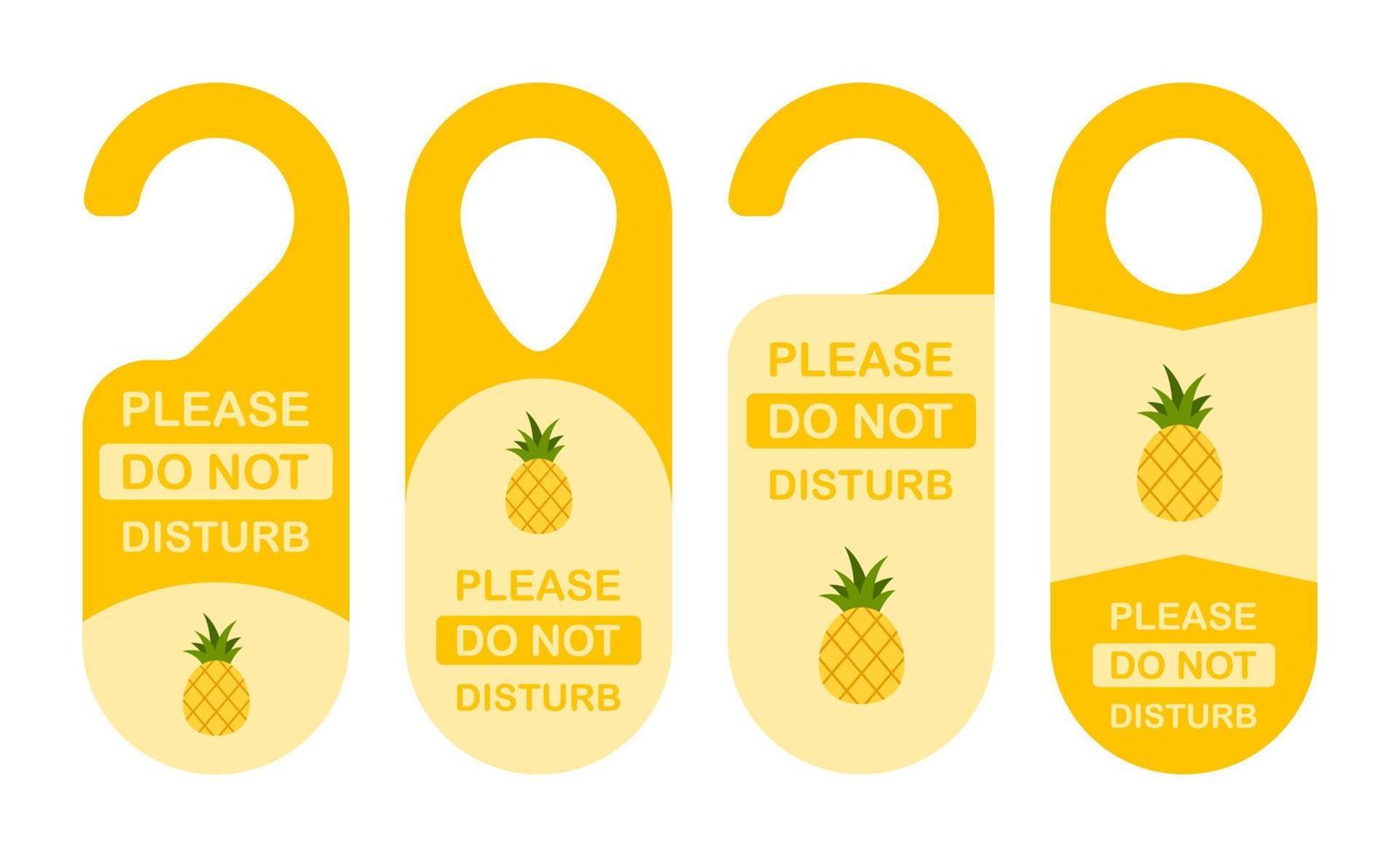 Hotel hanger sign with Pineapple vector