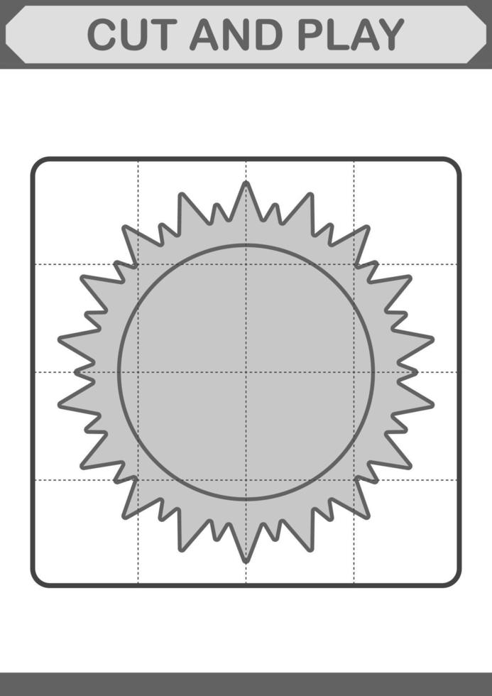 cortar y jugar con el sol vector