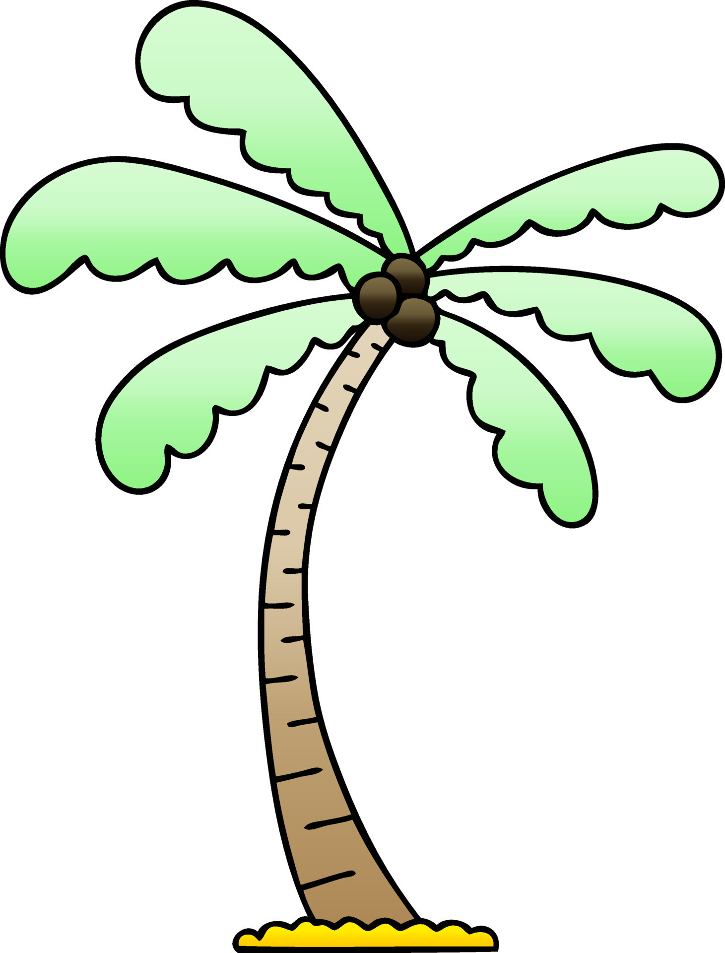 quirky gradient shaded cartoon palm tree 8706197 Vector Art at Vecteezy