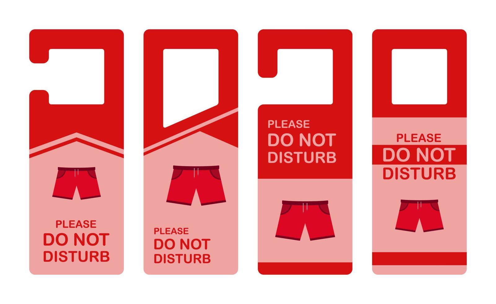 Hotel hanger sign with Shorts vector