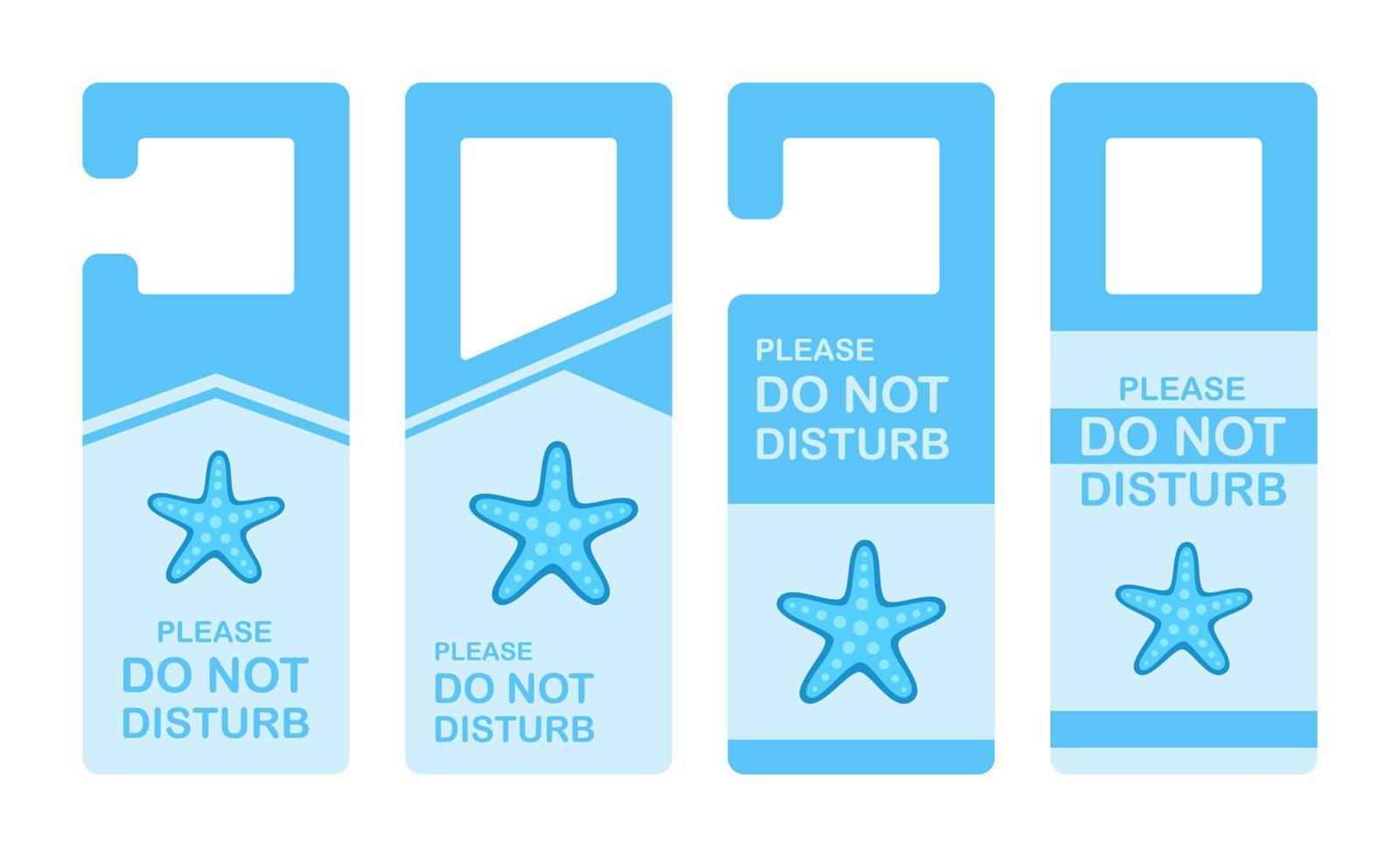 Hotel hanger sign with Starfish vector
